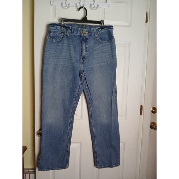 Roebuck and Company Jeans Men 38x30 Blue Light Wash Straight Leg Regular Fit Y2K - Picture 2 of 8